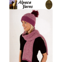 (AY1537 Two Tone Beanie and Scarf)